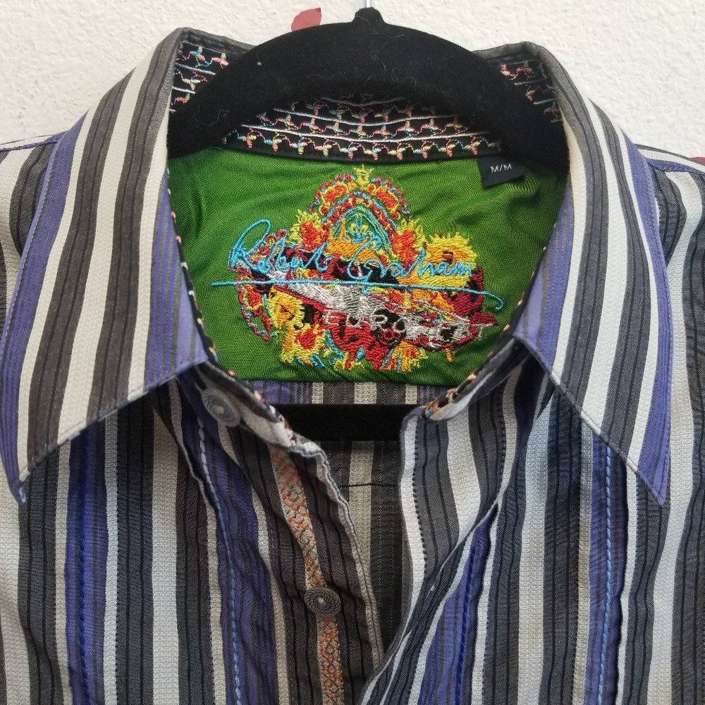 Robert Graham | Euro Fit Striped Long Sleeve M - Picture 5 of 11